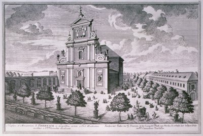View of the church and monastery of St. Theresa, Vienna by Salomon after Kleiner